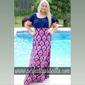 NWT 12/14 Perfectly Priscilla Maxi Dress